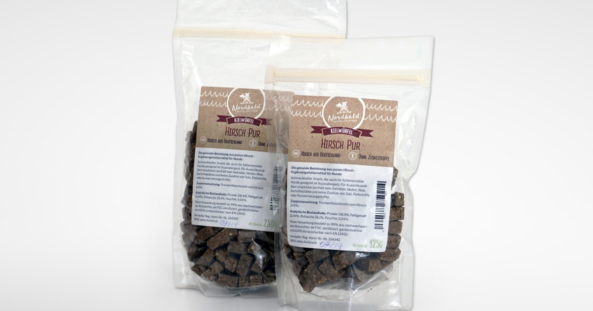 NORDHELD Natural dog food made in Germany.
