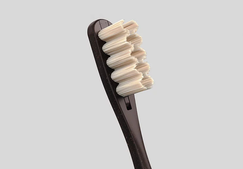 SUSTAINABLE Toothbrush with replaceable bristles.